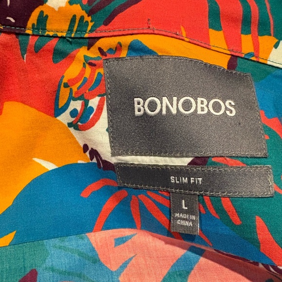 Bonobos Colorful Tropical Men's Shirt - Picture 2 of 5